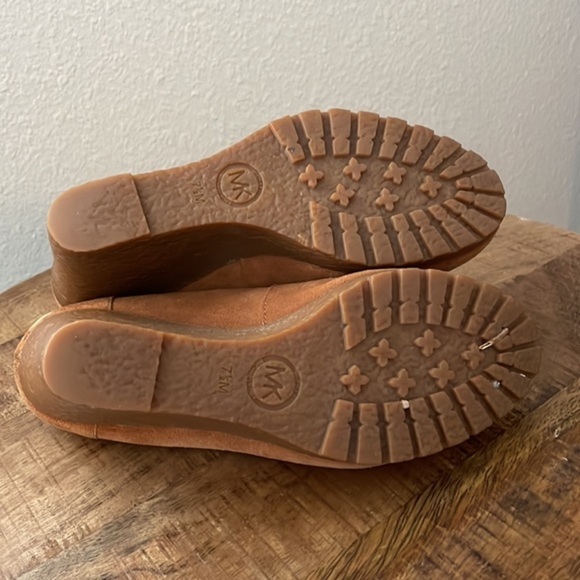 Michael Michael Kors Rory Wedge Loafer Brown Suede Platform - Picture 6 of 8